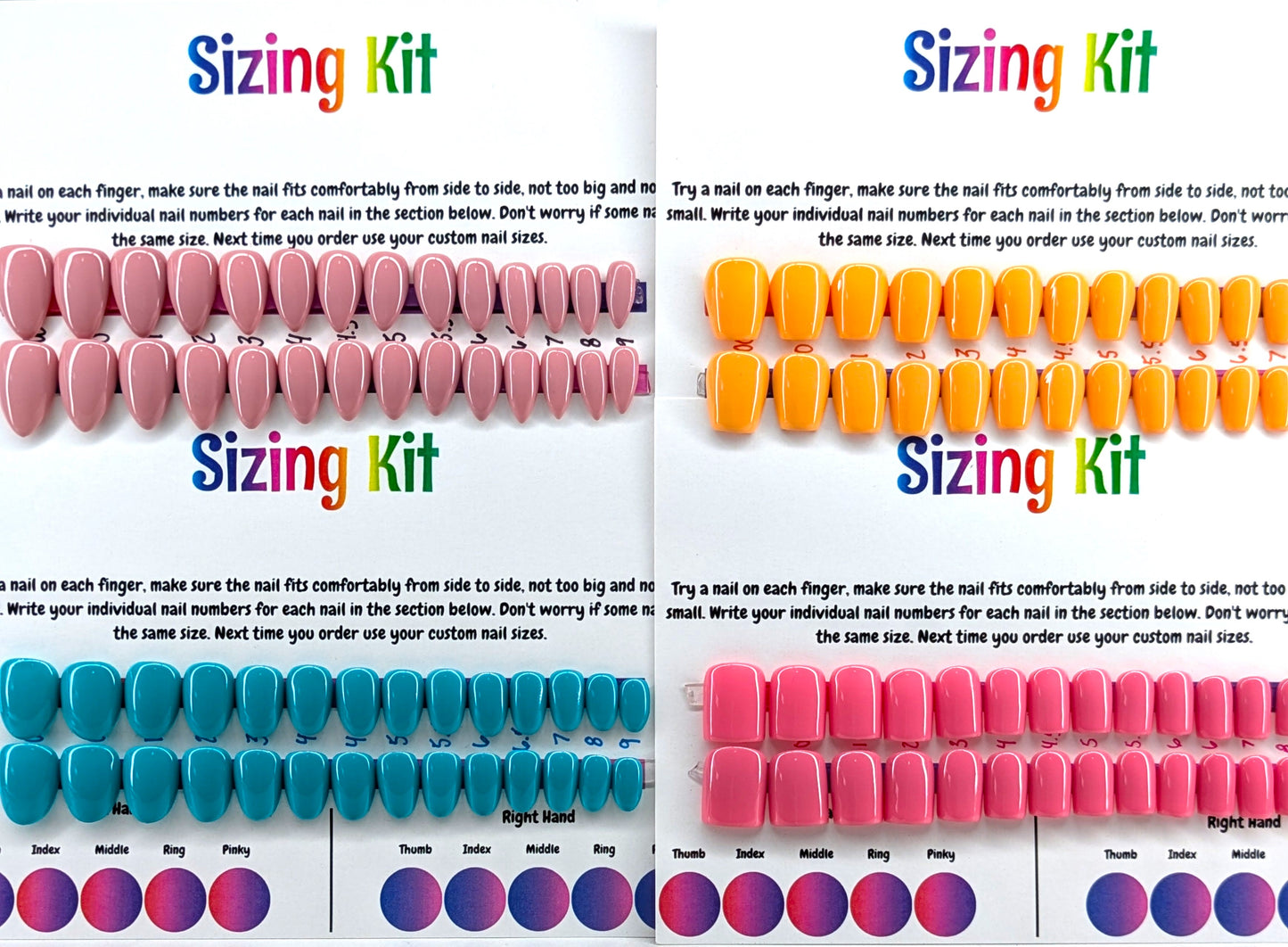 #10 Combo - (4) Mani Sizing Kit Bundle