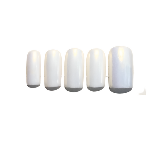 Neeon Iridescent White Gel Nails