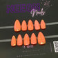 Golden Peach Glow Gel Nails - M