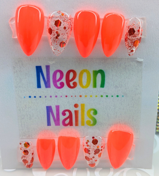Topaz Glitter Gel Nails