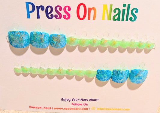 Neeon Lights Glow Gel Toe Nails