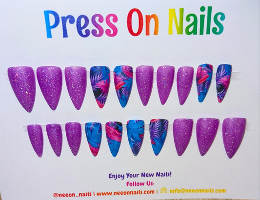 Royal Tropical Color Change Gel Nails