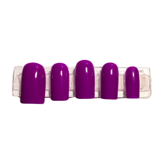 Neon Purple Gel Nails