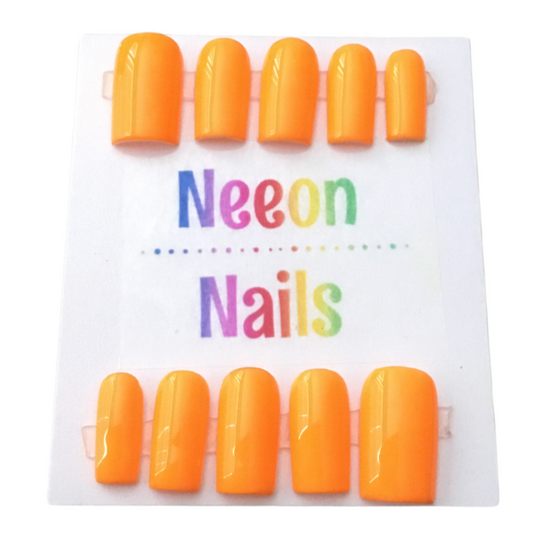 Neeon Orange Gel Nails