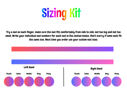 Neeon Orange Gel Nail Sizing Kit