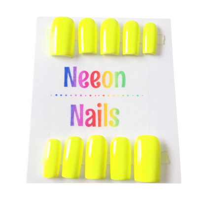 Neeon Yellow Gel Nails