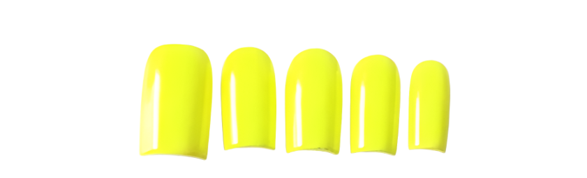 Neeon Yellow Gel Nail Sizing Kit